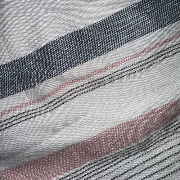 Sim & Sam Vertical Striped Bat Wing Crop Top White Small - Picture 12 of 15